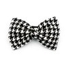 Black and white houndstooth bow tie for a dog