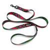 Smycz spacerowa miejska dla Psa Tartan, szerokość 2,5 cm, czarny karabińczyk  6cm