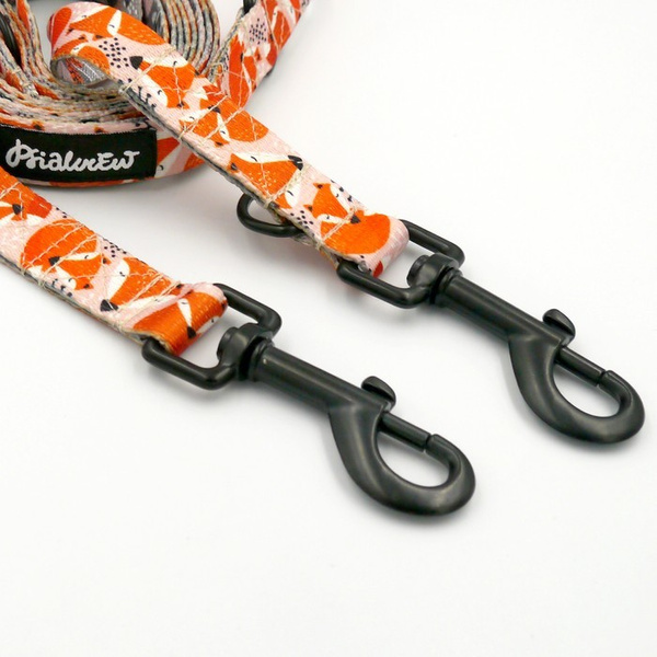 Long Dog Leash Foxy Lady Psiakrew width 2 cm (0.78"),  black snap hook 7 cm (3,15")