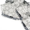 Bandamka świąteczna dla psa, wiązana chusteczka, popielata w gwiazdki bandana apaszka Snow