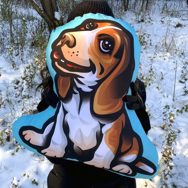 Poduszka Pies Beagle Psiakrew Przytulanka Maskotka Zabawka Pluszak