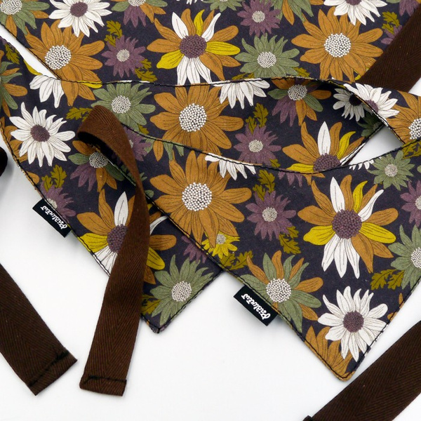 Dog Bandana Flowers handkerchief style to tie around your pet’s neck