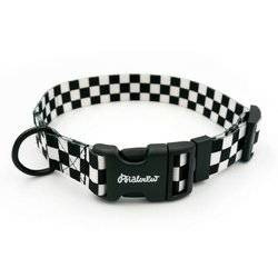 Dog Collar Psiakrew Checker 2.5 cm, 1"  wide black extras
