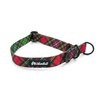 Obroża półzaciskowa w szkocką kratę Tartan Psiakrew 2,5 cm średni i duży pies czarne okucia