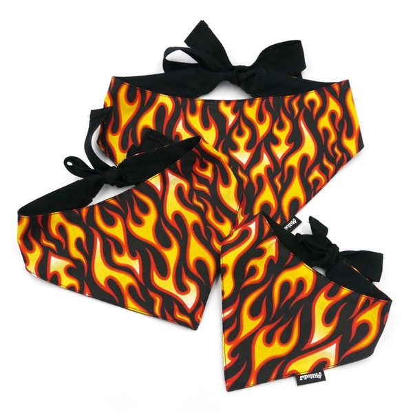 Dog on Fire Psiakrew Bandana, gebundenes Taschentuch, Baumwollschal