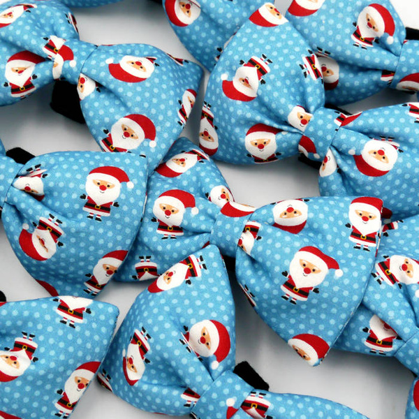 Christmas Dog Bow Tie- Santas, Pet Bow Tie, Bowtie, Collar Attachment