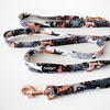 Dog Leash Deer Calls width 2.5 cm, 1"  wide, pink gold, big snap hook 8 cm