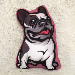 Decorative Dog Pillow Cushion French Bulldog black&white cuddly mascot