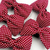 Burgundy Dog Bow Tie with white polka dots, elegant classic Psiakrew bow