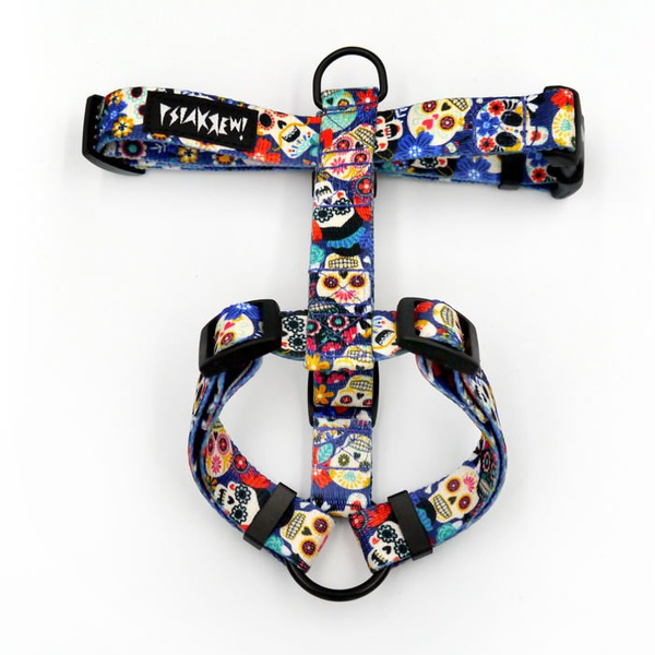 Harness for Dog, Model Día de los Muertos Guard Harness Small Harness for small dogs, puppies, black extras
