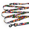 Long Dog Leash Winter is coming width 2.5 cm, 1"  wide, snap hook black 8 cm