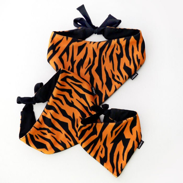 Premium Dog Bandana Tiger, Animal Print handkerchief style to tie around your pet’s neck