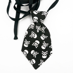 Black Skull Tie for Dogs Psiakrew