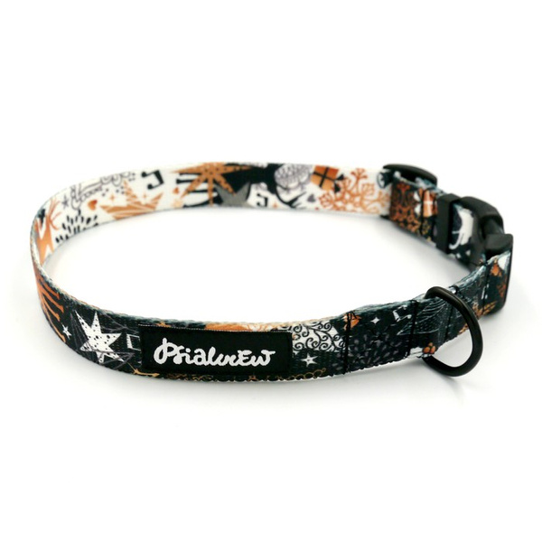 Dog Collar Psiakrew Deer Calls, 2 cm 0.78" wide, for smaller dogs, black extras