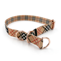 Half-choke collar Dogberry Psiakrew, 2.5 cm wide, medium and big dogs, pink golden extras