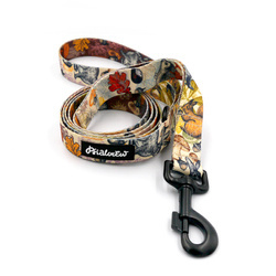 Dog Leash Forest Treasures Psiakrew width 2.5 cm, 1"  wide, big black snap hook 8 cm