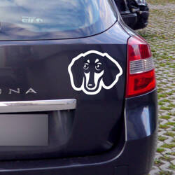 Dachshund Psiakrew dog car sticker for dark car bodies