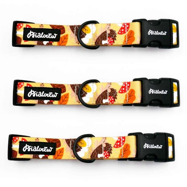 Dog Collar Psiakrew Träumer Igel 2.5 cm, 1" wide black extras