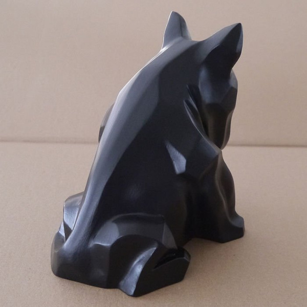 Schwarze Bullterrier-Hundeskulptur