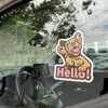 French Bulldog Bumper sticker dog rear window sticker vehicle car Hello Frenchie