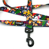 Dog Leash Winter is coming width 2.5 cm, 1"  wide, big black snap hook 8 cm