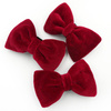 Velvet claret bow tie for a dog an elegant ornament for special occasions, attached to the collar
