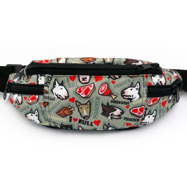 Bauchtasche Bullterrier Gourmet Grau Hüfttasche Psiakrew