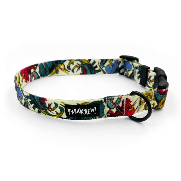 Dog Collar Psiakrew Jurassic Bark 2.5 cm, 1" wide, black extras