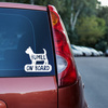 Car sticker with the name of the Yorkshire Terrier Dog On Board Psiakrew