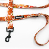 Dog Leash Cinnamon Gingerbread Psiakrew width 2.5 cm, 1"  wide, black snap hook 6 cm