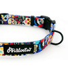 Dog Collar Psiakrew Día de los Muertos, 2 cm 0.78"  wide, for small dogs black extras