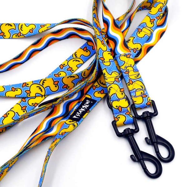 Long Dog Leash Ducky Duck width 2 cm (0.78") wide, , black snap hook