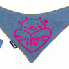 Psiakrew Denim Bandana mit dem Namen des Hundes, hip hop style