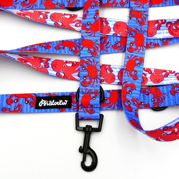 Hundeleine Sea Look Psiakrew, Breite 2,5 cm, Karabiner 6 cm schwarz