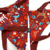 Bandana dla psa z motywem ludowym świątecznym wiązana chusteczka, apaszka bawełniana Winter Folk