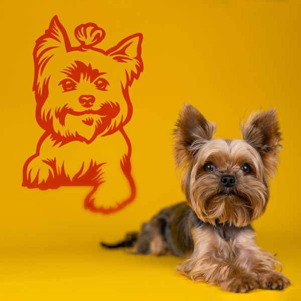 Wandtattoo Hund York Wanddekoration für ein Kinderzimmer für einen Hundeliebhaber