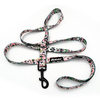 Dog Leash Pink Llama width 2 cm 0.78 ", black snap hook 7 cm