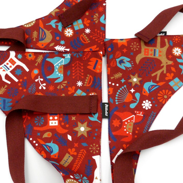 Christmas Dog Bandana Winter Folk Dog handkerchief style to tie around your pet’s neck