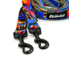 Long Dog Leash Colorful Thicket Psiakrew width 2 cm (0.78"), black snap hook 6 cm