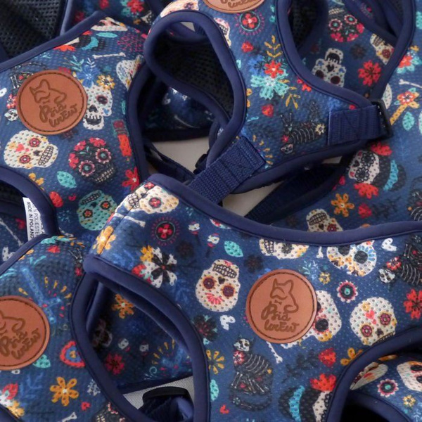 Dog Harness Día de los Muertos, Always Feeling Cool, Super Soft Psiakrew