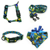 ACCESSORY KIT. Medium dog. Psiakrew Peacock's Eye Series; Collar, Harness, Leash, Bandana