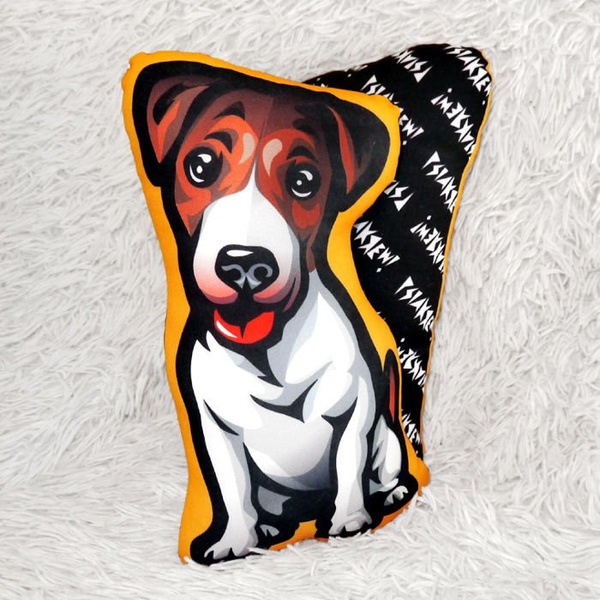 Jack Russell Terrier Pillow Decorative Dog Cushion Jack Russell Terrier Cuddly Mascot Psiakrew