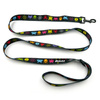 Dog Leash Invaders Psiakrew width 2.5 cm, 1"  wide, black snap hook 6 cm