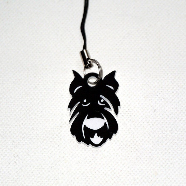 Scottish Terrier dog pendant, phone tag, charms