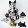 Sculpture Pug Mops Carlin My Black Sweetness