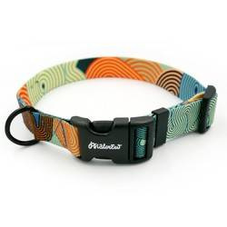 Dog Collar Psiakrew Geo Snake 2.5 cm wide, black extras