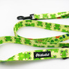 Dog Leash Green Frogs width 2.5 cm, 1"  wide, black snap hook 6 cm