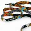 Dog Leash Wild Animals, 2 cm wide, black small snap hook 4 cm