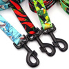 Dog Leash Red Hot Chili width 2.5 cm, 1"  wide, black snap hook 8cm