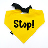 Bandana for Dog STOP! Psiakrew, personalized tied handkerchief, yellow bandana scarf